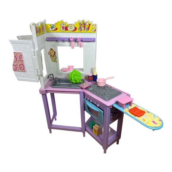 Vintage 2001 Barbie All Around Kitchen Playset with Barbie Doll - Picture 5 of 8